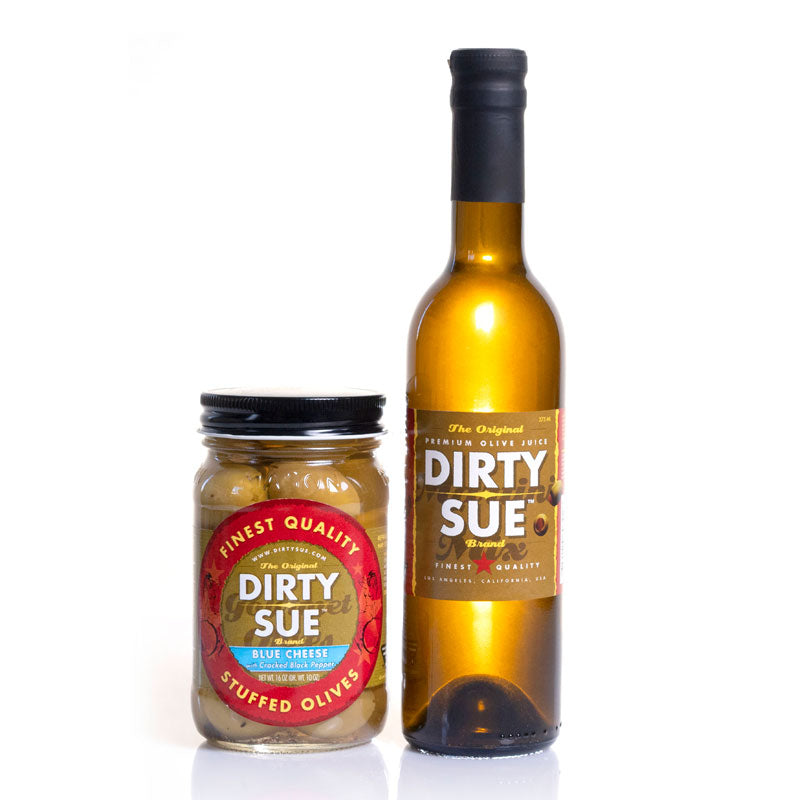 Combo 16oz Blue Cheese Olives & 375ml Premium Olive Juice DirtySue