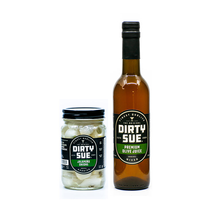 Combo: 16oz Jalapeño Onions & 375ml Premium Olive Juice