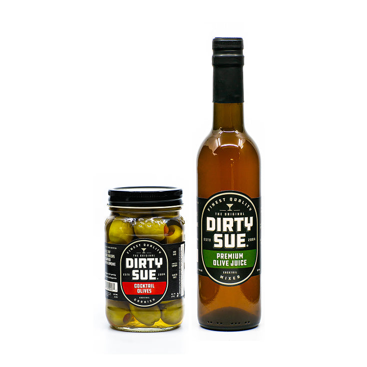 Combo: 80oz Cocktail Olives & 750ml Premium Olive Juice