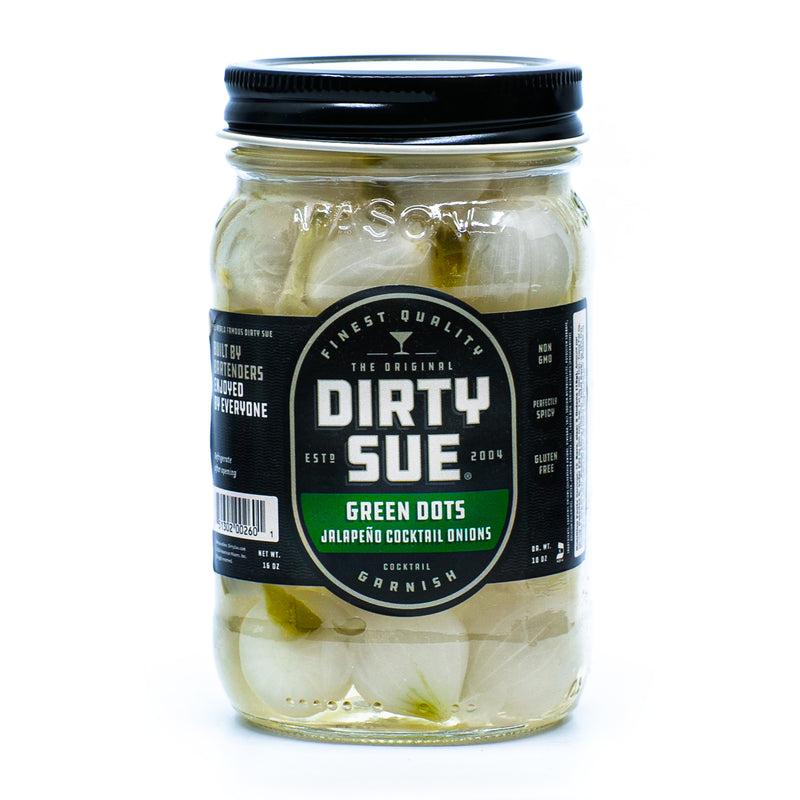16oz Green Dots - Jalapeno Stuffed Cocktail Onions